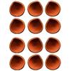 IMTRA FASHION Set Di Diya In Terracotta Tradizionale Da 12 Pezzi Diya In Argilla Puja Con Stoppini In Cotone Per Diwali Lampade A Olio In Terracotta Mitti Ka Diya