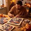 Generic 1 set di pittura a mosaico con perline e perline, tela artistica per Natale, Halloween, decorazione da parete per la casa, A2