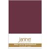 Janine - 5007, lenzuolo con angoli, tricot 90/190 cm - 100/200 cm Granata