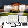 papasbox Lampada da Parete con Sensore di Movimento 100W, 10000LM Luce Bianca Fredda 6500K, IP66 Impermeabile Luce Esterna con Telecomando e Timer, Regolabile per Giardino, Garage, Balcone