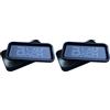 BLAUBACH® Contenitore con vassoio arrotolabile, vassoio girevole, inodore, scatola di metallo, nero, 15 x 7,6 x 2,7 cm (Confezione da 2)