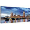 Generico Panorama di Londra con Big Ben al tramonto - Quadro stampa su tela con telaio in legno - 80x40 cm