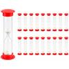 Kievano Clessidra 1 Minuto Set da 20 Pezzi - Clessidra, Mini Clessidre Rosse per Scuola, Apprendimento e Giochi
