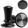 SZJYG Pressa in polvere per espresso da 58 mm, pressa in polvere per caffè da 58 mm, pressa in polvere regolabile, con scala regolabile, accessorio per macchina da caffè + tappetino in silicone (nero)