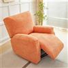 YUJOQUP Copripoltrona Relax Reclinabile 1 Posto, Copri Poltrona Relax in Tessuto Jacquard, Fodera Poltrona Reclinabile Elasticizzato per Sedie Elettriche(Size:4 Piece Set,Color:Y-Orange)
