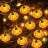 DIELOVEHUA Catena Luminosa di Zucche, 3 Metri 30 LED Catena Luminosa a LED Autunnale, Lucine a Ghirlanda d'Autunno per Autunno Halloween Ringraziamento Natalizie Interni Esterni Decorazioni
