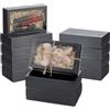 BENECREAT 20 Scatola Regalo In Cartoncino, 15x8x4cm Scatola con Cassetto e Finestra In PVC Trasparente per Torte, Biscotti, Caramelle, Sapone, Gioielli e Bomboniere per Matrimoni, Nero