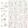Luxvara 400+ Adesivi per Libri Degli Ospiti di Nozze, 16 Fogli Adesivi Cuore, Adesivo per Matrimonio, Adesivo Nuziali, Adesivis d'Amore per Album di Foto Libro degli Ospiti, Biglietti, Regali (Rosa + Verde)