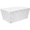 SEPIO | Cesto portabiancheria Laundry Basket in materiale impermeabile e rigido, facile da pulire, per bagno, cucina, (L - 30 x 20 x 13 cm, bianco)