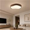 Alpinaluz Plafoniera LED Ondulata 36W CCT 40 cm Effetto Noce | Tre tonalità a scelta, diffusore acrilico opalino e profilo irregolare per salotto, camera, zona pranzo, corridoio, studio