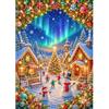 MEIYUDA Diamond Painting Villaggio di Natale con Babbo Natale Paesaggio innevato, 5D Diamond Painting Kit Completo, 5D Pittura Diamante Kit Artigianale Per La Decorazione Della Parete Di Casa 30x40cm