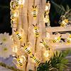 KINGCOO Filo di rame a forma di ape, 3 m, 30 LED, alimentato a batteria, luci decorative con telecomando, per interni ed esterni, matrimoni, camerette, feste, decorazioni natalizie