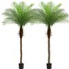 ZEEOZE 210cm Artificial Phoenix Palm Tree Palme Artificiali Alte con 15 Foglie Regolabili Piante Artificiali Phoenix Palm Per Esterni Patio Piscina Ufficio Domestico Soggiorno Giardino (2 Pz, 210cm)