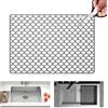 Volminex Tappetino Lavello Cucina, Sottopentola Silicone, Grigio 46×31,7cm | Proteggi Lavello Cucina, Antiscivolo Tappetino per Piatti, Protezione per Lavello, Sgocciolatoio per Lavandino da Cucina