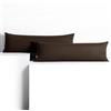DecoKing Set di 2 federe 40 x 200 * 2 cm, jersey 100% cotone pettinato, chiusura a cerniera Cioccolato Amber