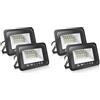 EXTRASTAR Faretti a LED per esterni 20W Potenti luci a LED per esterni IP65,Luce Bianca Fredda 6500K di sicurezza per terrazza, giardino, patio, parco, garage,2 Pezzi (Confezione da 2)