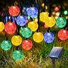 btfarm Catena Luminosa Esterno Solare, 10M 30 LED Luci Solari da Giardino Impermeabile IP65, 8 Modalità Lucine Esterno Energia Solare Funzione di Memoria per Gazebo Balcone Pergole Terrazza Natale