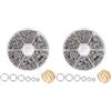 PH PandaHall 1000pz Anelli Aperti di Salto Acciaio Inox Anellini Aperti Argento 4mm 5mm 6mm 8mm 9mm 10mm Anellini per Collane Ciondoli Braccialetti Gioielli Portachiavi Fai Da Te (Confezione da 2)