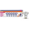 OSRAM Lampade a LED dimmerabili con attacco GU10, risparmio energetico, sostituzione di 50 W, durata molto lunga (25.000 H), angolo di irradiazione 36°, bianco caldo, PAR16 50 36° 4,5 W/3000 K GU10,