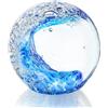 kanpura 2.3 pollici soffiato a mano oceano sfera arte vetro oceano decorazione oceano sfera di cristallo carta vpeso vetro decorazione per casa e ufficio