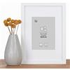 Blumtal Cornice Foto, Porta Foto da Parete, Portafoto da Tavolo, Con passepartout e Supporto Posteriore, 21 x 30cm - 13 x 18cm, Bianco (1 Pezzo)
