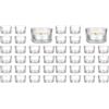 MATANA 24 Portacandele Vetro - Porta Candele da Tavolo per Matrimoni, Cene e Altro - Portacandela para Tealights - Libero Portacandele Vetro, Porta Candele da Interno e Esterno - 5cm (Confezione da 2)