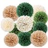 HMCEY 12 Pezzi Pompon Decorativi per Feste,HMCEY Pom Pom di Carta Compleanno | Pompon Decorativi Tre Misure,Riutilizzabile,Appendere e Facile da Riporre,Stile Retrò,per Matrimonio, Laurea, Festival