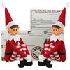 OnlyPRIME Elfo Natalizio con Certificato di Adozione e Lettera di Benvenuto, Elfo Birichino Posizionabile 41 cm, Folletto di Natale Decorazione per Bambini e Famiglia con Sfide Settimanali