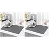 KitchenRaku Tappetino macchina caffe 40x30cm, scolapiatti da cucina assorbente, tappeto lavandino, tappetino scolapiatti da cucina (Grigio) (Confezione da 2)