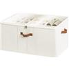 StorageWorks Scarpiera per armadio, può contenere fino a 24 paia di scarpe, contenitore per scarpe con divisori regolabili e coperchio trasparente, beige