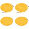LEEWYOU 4 Pezzi Cordoncini di Ricambio con Coulisse, Cordoncino per Pantaloni Cotone con Cordoncino per Infila Flessibile per Pantaloni Della Tuta Felpe con Cappuccio Scrubs Giacche (giallo)