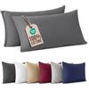 CGK Unlimited Federa Jersey Cotone 80x80 cm Grigio Antracite - Set da 2 - Chiusura con Cerniera - Morbida, Anti-Grinze & Resistente allo Sbiadimento - Traspirante, Ipoallergenica & Certificata OEKO-TEX Standard 100
