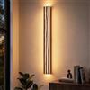 ZMH Lampada da parete LED in legno, 100 cm, per interni, 3000 K, 16 W | Illuminazione da parete indiretta, illuminazione d'atmosfera color noce; decorazione per camere, corridoi, soggiorno, scale