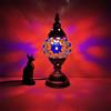 Maimeili Lampada da tavolo in mosaico esotico turco con lampada retro fatta a mano in stile marocchino ombra luci decorative per la camera da letto Natale Halloween Office Art Decor