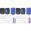 Transplant Set di uncinetti Transplant contatore 18 in 1, con contatore e luce LED, con chiave grande/piccola, manico di ricambio per uncinetto e custodia, per uncinetto e lavoro a maglia (Confezione da 2)