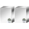 TSKDKIT 8 Pezzi Specchio Adesivo da Parete 29 X 21cm Non in Vetro per Armadio, Muro - Acrilico Adesivo per Decorazioni Murali Casa (Confezione da 2)