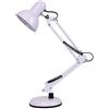 QQY Lampada da scrivania, Lampada da tavolo a braccio oscillante, E27 Luce da lettura Posizione paraluce regolabile, Lampada da architetto per studenti di lavoro d'ufficio di lettura al letto (Bianco)