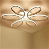SJUN 75W LED forma leggera fiore soffitto creativo acrilico paralume in alluminio moderno ed elegante bianco opaco plafoniera soggiorno sala da pranzo plafoniera da letto L58cm * H11cm