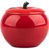 AWERQ Posacenere alla Moda con Frutta da Mela, Portacenere in Ceramica con Coperchio Antivento, Posacenere Chiuso Antiodore, Posacenere da Tavolo da Esterno Casa Decorazioni