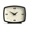 Jones Clocks® Film orologio da scrivania | Design retrò rettangolare | Nero | Design retrò mid-century con tocco moderno per mensola, tavolo, mensola del caminetto o comodino