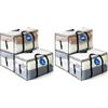 NEWSONA 3 Pezzi Borse Trasloco 88L, Contenitori Pieghevoli Trasparenti in PVC Rinforzato 135 g/m², per Vestiti Piumoni Biancheria, Maniglie Rinforzate, Doppia Cerniera in Metallo (Confezione da 2)
