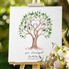 Tenare Libro degli Ospiti con Impronte e Tedesco,50 x 50 cm,Hochzeit | Digitali Libro degli Ospiti con Tampone e Penna Set Impronte Digitali