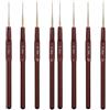 YANTAISIYU 4 Pezzi Ganci per Uncinetto Set Uncinetti Ergonomici Kit Crochet Hook Set Uncinetto con Custodia (0.5-0.8 mm) (Confezione da 2)