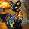 Generic Lampada a forma di cane, luce notturna in resina colorata, lampada da tavolo a LED per camera da letto e soggiorno, decorazione di animali