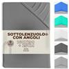 SoNiT home decor Sonit- Lenzuolo con Angoli Micro Satin Grigio Scuro Matrimoniale 160x190cm | Lenzuolo con angoli matrimoniale 160x190cm in micro satin, morbido, resistente ed elasticizzato per una perfetta aderenza