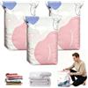 Knupis Sacchetti sottovuoto grandi 3D senza pompa di compressione arrotolabili con rapida in 3 secondi, pressa e chiusura, riutilizzabili ispessiti(3PC,100x80x30cm)