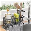 Generic Organizzatore per Lavello da Cucina con Porta Spazzole Alto, Porta Spugna per Lavello, in Acciaio Inox 304 Antiruggine, Organizzatore per Dispenser di Sapone da Piano di Lavoro, Decor e Accessori