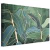 murando - Quadro Moderno Fonoassorbente Soggiorno, Foglie Tropicali 90x60cm | Chiodi Inclusi, 1 Pezzo, Protezione Dai Rumori, Pannelli Fonoassorbenti Decorativi, Resistenti Allo Sbiadimento