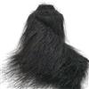 DoIove Tessuto in pelliccia sintetica per artigianato Nero, Peluche Shaggy Craft 5 x 170 cm per barba da Babbo Natale/gnomo fai-da-te, fursuit, costume cosplay di Halloween di Natale fatto a mano