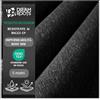 DreamRoots Tessuto Impermeabile al Metro Effetto Lino UV, Nero, 5 m | Tela cerata impermeabile esterno, resistente UV, rivestimento PU, 240 g/m², colonna d'acqua 8000 mm, per divani, robusto